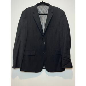 Promto Uomo Suit Jacket Blazer Wool Charcoal Grey Mens‎ Size 42 Long 36 Waist